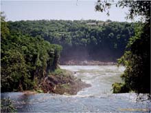 125.Blick über einen Wasserfall, Iguazu