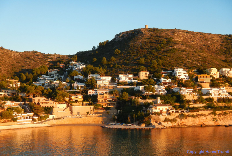 423.Moraira, El Portet am Abend