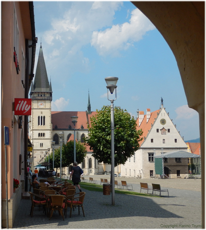 113m.Sk.Bardejov Kirche und Rathaus